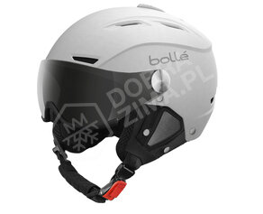 Kask narciarski Bolle Backline Visor + srebrne i żółte szkło